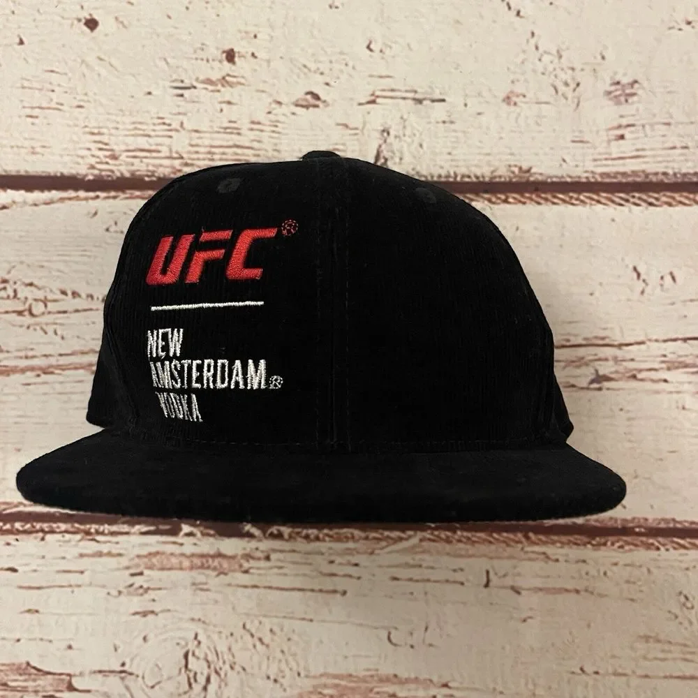 UFC New Amsterdam Vodka Corduroy Hat‎ Snapback Black Raymaco Caps